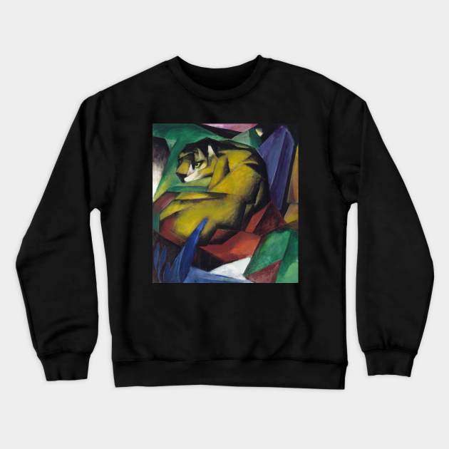 Tiger in Cubist Art Style Crewneck Sweatshirt by mike11209